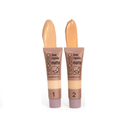Base Líquida Matte Febella 35ml  – Acabamento Natural, Longa Duração, Vegana – Pronta Entrega